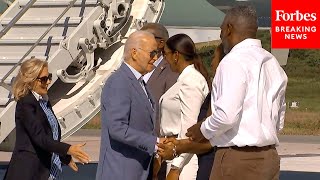 President Biden And First Lady Dr. Jill Biden Depart St. Croix