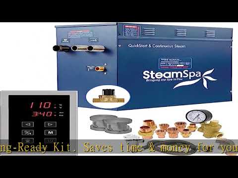 Steam Shower Generator Kit System | Brushed Nickel Steam Shower Head + Self Drain Combo | Enclosure