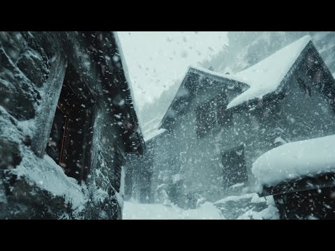 Drift into deep sleep with calming blizzard sounds and gentle howling winds | Relax and Focus