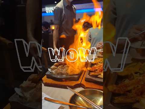 Another Fire FOOD FEAST @ Bulgogi Syo (Woodleign Mall) 又一次火焰美食表演👏 #bulgogi #fireshow #singaporevlog