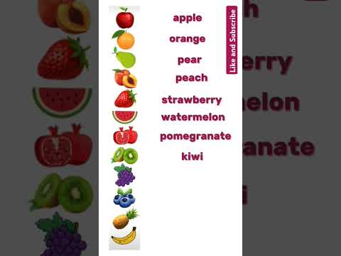 FRUITS IN ENGLISH #english #englishlearningjourney #fruit #vocabulary #shortsvideo