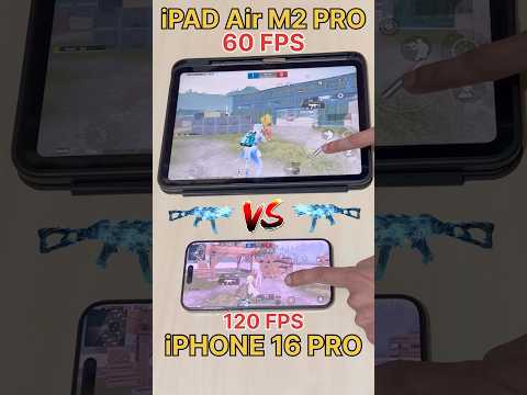 120 FPS🔥Vs 60 FPS😈- iPHONE 16 PRO VS iPAd Air 11- BGMI FPS TEST #bgmi #120fps #iphone16