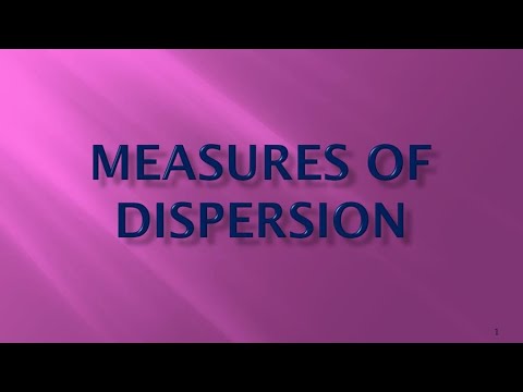 2.1 Business statistics / Measures of Dispersion