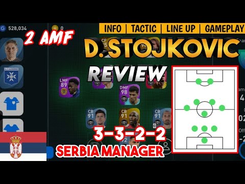 D. STOJKOVIC 3322 MANAGER REVIEW | NEW SERBIA NATIONAL TEAM MANAGER | PES 2021 MOBILE