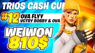 12TH IN THE FORTNITE TRIO CASH CUP 🏆 ($810) 🏆 w/VCTRY Bobby & OVA Pizza4k