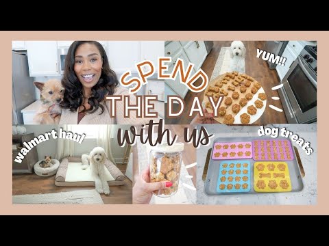 DAY IN THE LIFE WITH TWO DOGS | HOMEMADE DOG TREAT RECIPE// LoveLexyNicole