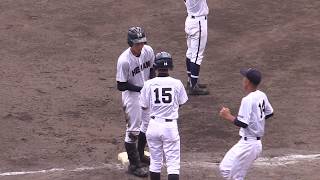 龍谷大平安-木津　中野雅人,岡田悠希　2者連続3塁打 高校野球・夏の京都大会 2017.7.16