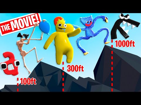 Who has the Highest Jump? Rainbow Friends, Alphabet Lore, Huggy Wuggy & More!