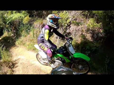 Family dirt bike ride, 3 generations on bikes.