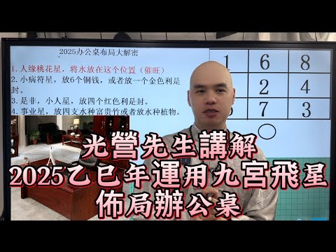 光營先生講解2025乙巳年運用九宮飛星佈局辦公桌#李居明 #八字教學 #流年運勢#光营先生#2025#新年