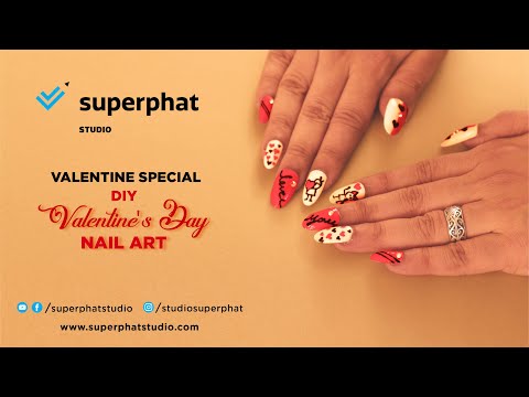 Valentine's Day Nail Art Designs | DIY Nail Art Tutorial | Superphat Studio