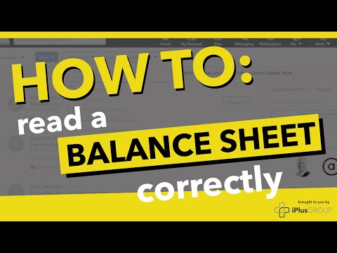 How to read a balance sheet