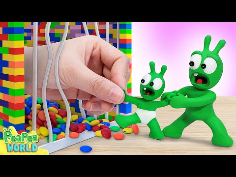 Pea Pea Challenge Find Lost Baby In Lego Maze 🌈 Cartoon For Kids 💖 Pea Pea World