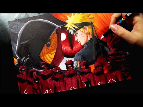 Speed Drawing - NARUTO vs AKATSUKI #NARUTUBRO