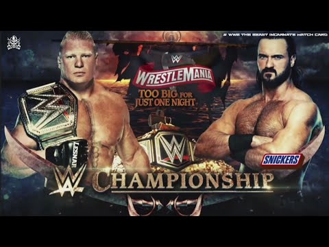 WWE WrestleMania 36 Official And Full Match Card ( Old Section Gold ) HD