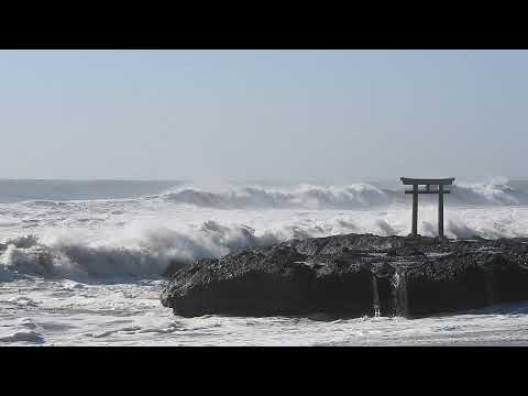 台風一過の大洗磯前神社