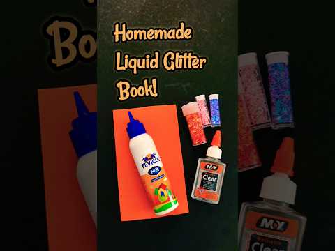 DIY Homemade Liquid Glitter Book! 🤓 #shorts