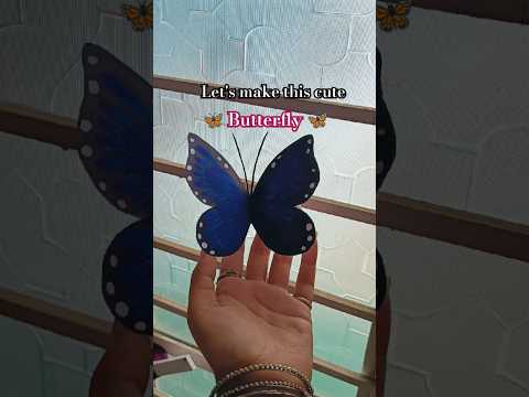 Let's make this cute butterfly 🦋😱#ytshorts #shorts #handmade #papercraft #painting #support