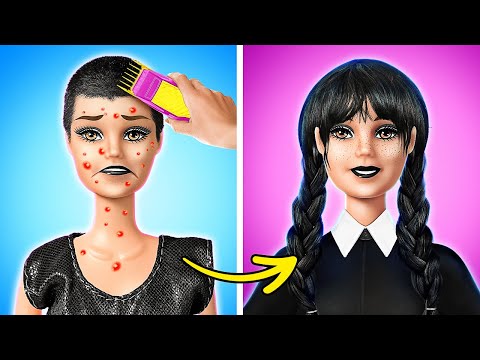 MAKEOVER for WEDNESDAY'S CRUSH! Extreme GADGETS in Nevermore Academy by La La Life Emoji