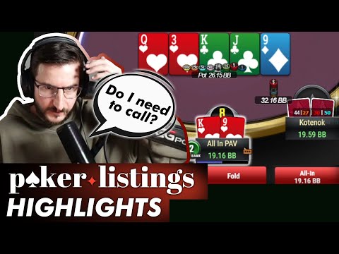 AllinPAV tries to figure out a creative opponent! Online Poker Highlights!