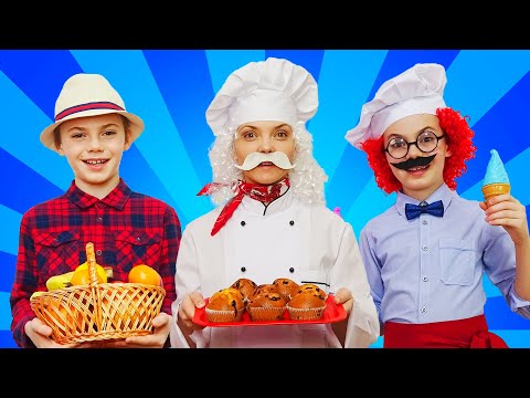 The Muffin Man + More Nursery Rhymes! Wheels on the Bus and Daddy Finger Family song - Nick and Poli