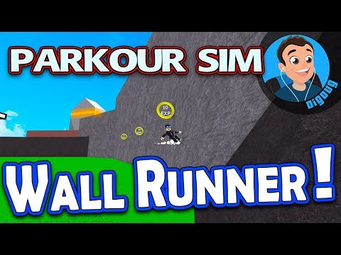 I'm running on walls and doing flips like a NINJA! in Roblox Parkour Sim!