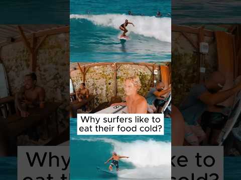 🥶 Why do surfers eat their food COLD? Asing surfers in the beach in Bali, Indonesia