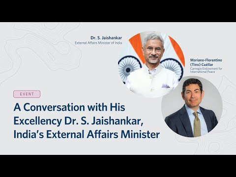 A Conversation with His Excellency Dr. S. Jaishankar, India’s External Affairs Minister