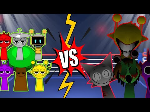 All Sprunki vs all zombie sprunki meme battle animation