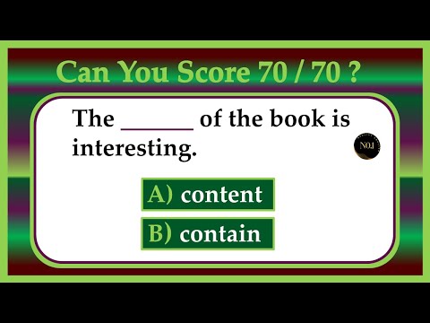 Can You Score 70 / 70 ? | Present Past Future | Grammar All Tenses Mixed test | No.1 Quality English