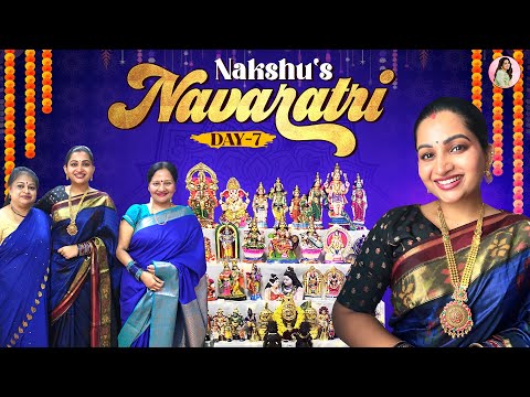 Dazzling in Blue💙 for Navratri Day 7 | Nakshathra Nagesh