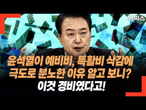 윤석열이 예비비, 특활비 삭감에 극도로 분노한 이유 알고 보니? 이것 경비였다고!