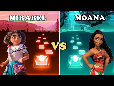 Encanto Mirabel Vs Moana | We Don't Talk About Bruno - Tiles Hop EDM Rush!