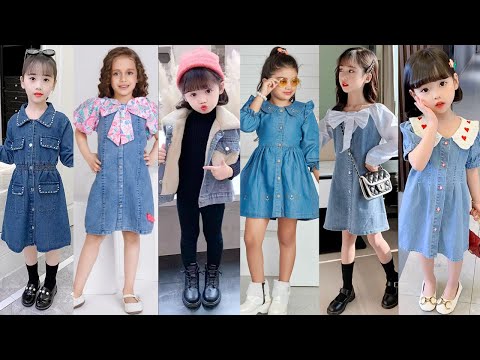 Denim Dress Design For Kids//Baby girls jeans dresses idea//Kids Denim Outfit ideas//Dress For Child