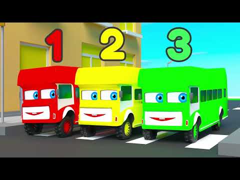 Ten Little Buses | One Little Two Little | Fun Learning | Pilli Go | Nursery Rhymes & Kids Songs