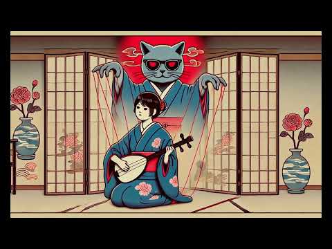 Shamisen 三味線【The Cat's Puppet Performance】Background Music for Studying or Work (AI-generated )