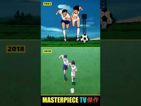 Razor Tackle: Tsubasa vs. Makoto Soda ⚡ | Captain Tsubasa (1983 vs. 2018) ᴴᴰ