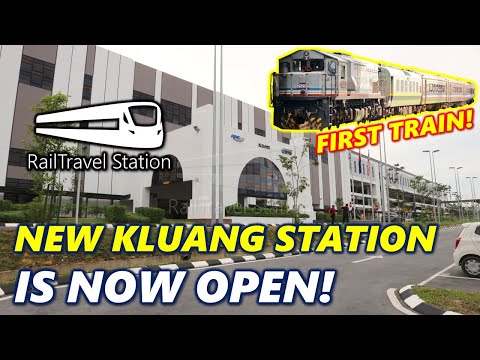 FIRST DAY AT NEW KLUANG RAILWAY STATION! 🇲🇾🚆 with FIRST TRAIN by KTM Ekspres Selatan 44up