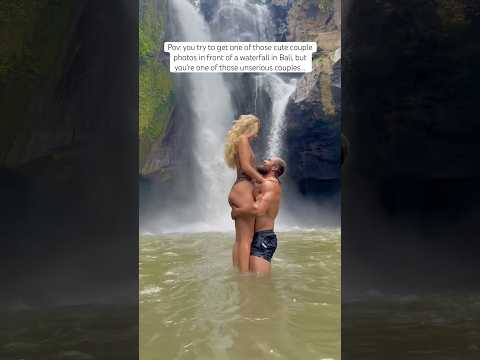 Can any other couple relate? #bali #baliwaterfalls #balitravelvlog #baliwaterfall #travel #couple