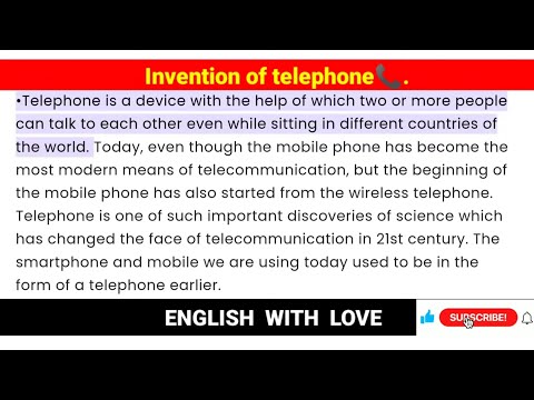 learn english through story listening ⭐level 2 ⭐- lnvention of telephone