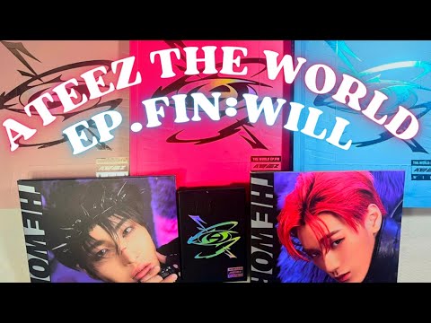 ATEEZ The World Ep.Fin:Will album unboxing ( a,diary,z ver ) (platform ) ( uk exclusive digipacks)