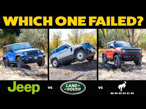 4x4 Torture Test: Defender v. Bronco v. Wrangler - Which Is the BEST Off-Roader?