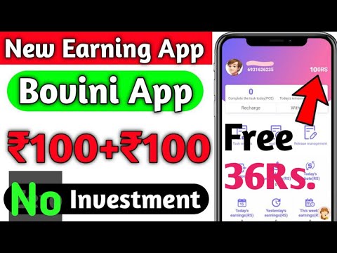 Today New Earning App !! Bovini App Se Paise Kaise Kamaye !! Free Earning App Today !! Bovini App !!