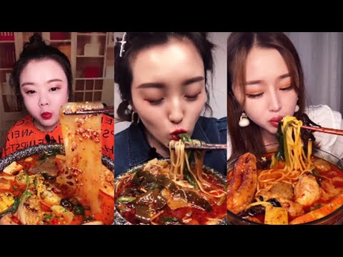 ASMR | 마라탕 麻辣烫 | 먹방 | SPICY HOT POT MUKBANG 声控吃播