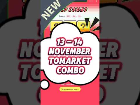 Tomarket Daily Combo 13 November | Tomarket Today Combo |  #airdrop #tomarket #dailycombo