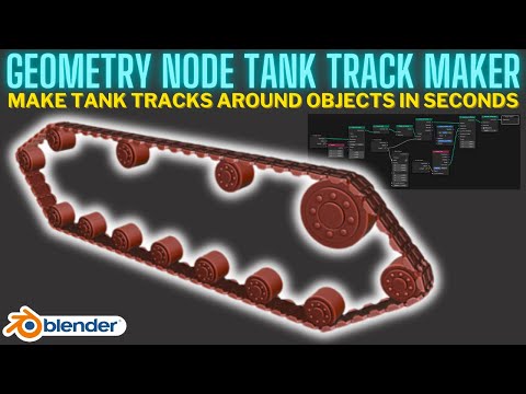 Make tracks around objects in seconds with this Geometry Nodes setup in Blender!