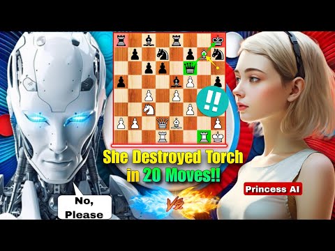 Princess Chess DESTROYED Torch AI (4K Elo) with Her Brilliant Strategy and Tactics | Chess.com | AI