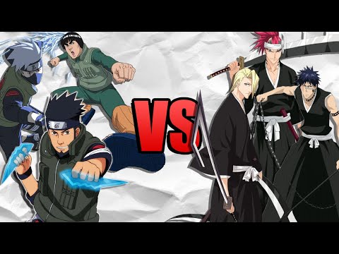 Kakashi, Asuma and Guy vs Shuhei, Kira and Renji