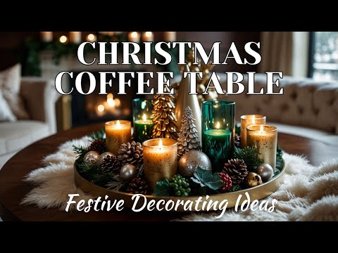 Elegant Christmas Coffee Table Decor Ideas for a Festive Look 🎄✨ 🎁