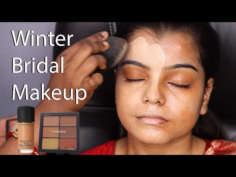 Winter Bridal Makeup /Traditional Indian Bridal Makeup/Step By Step Long Lasting Bridal Makeup